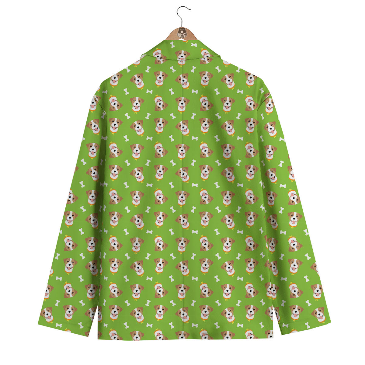 Jack Russell Terrier Happy Print Pattern Men's Blazer-grizzshop