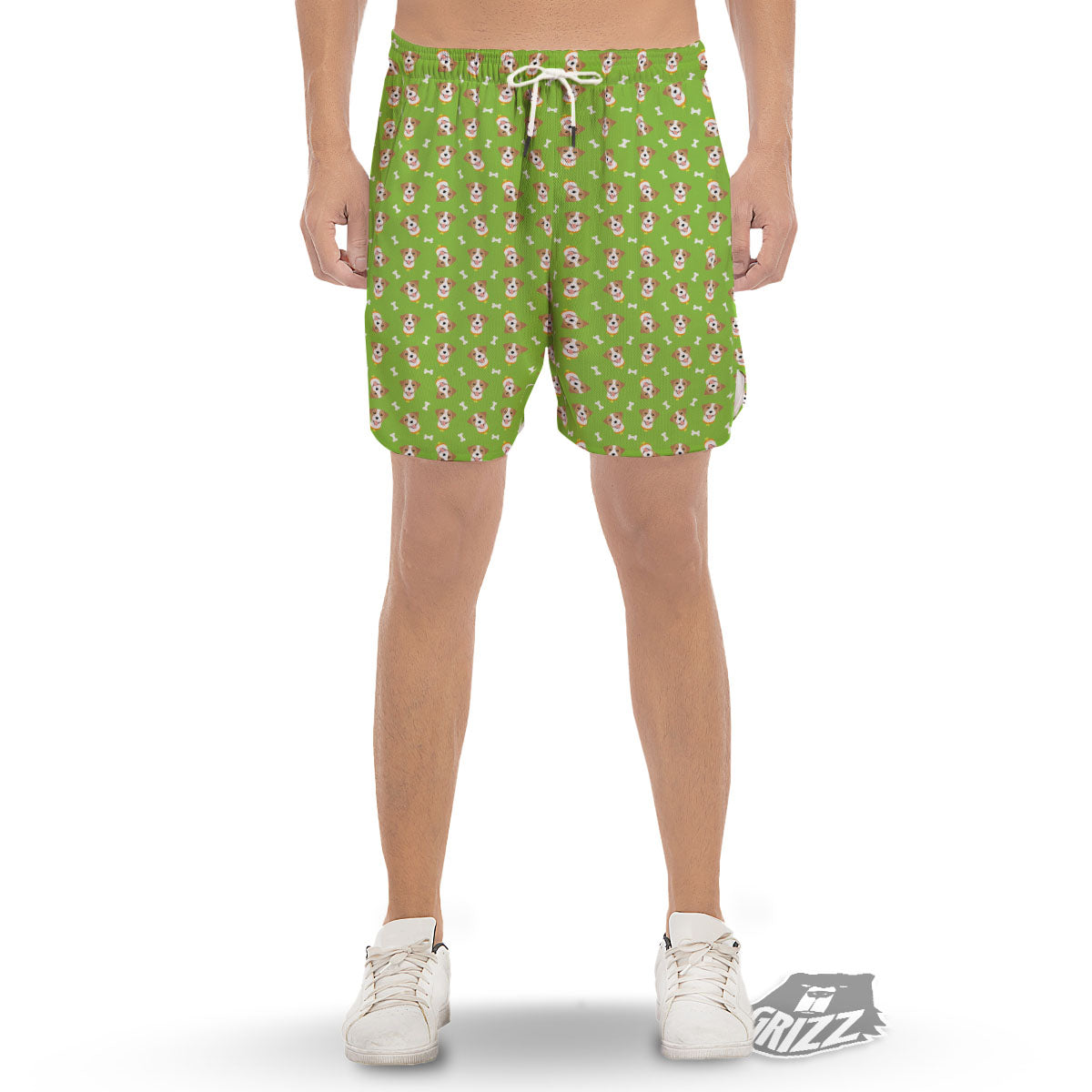 Jack Russell Terrier Happy Print Pattern Men's Gym Shorts-grizzshop
