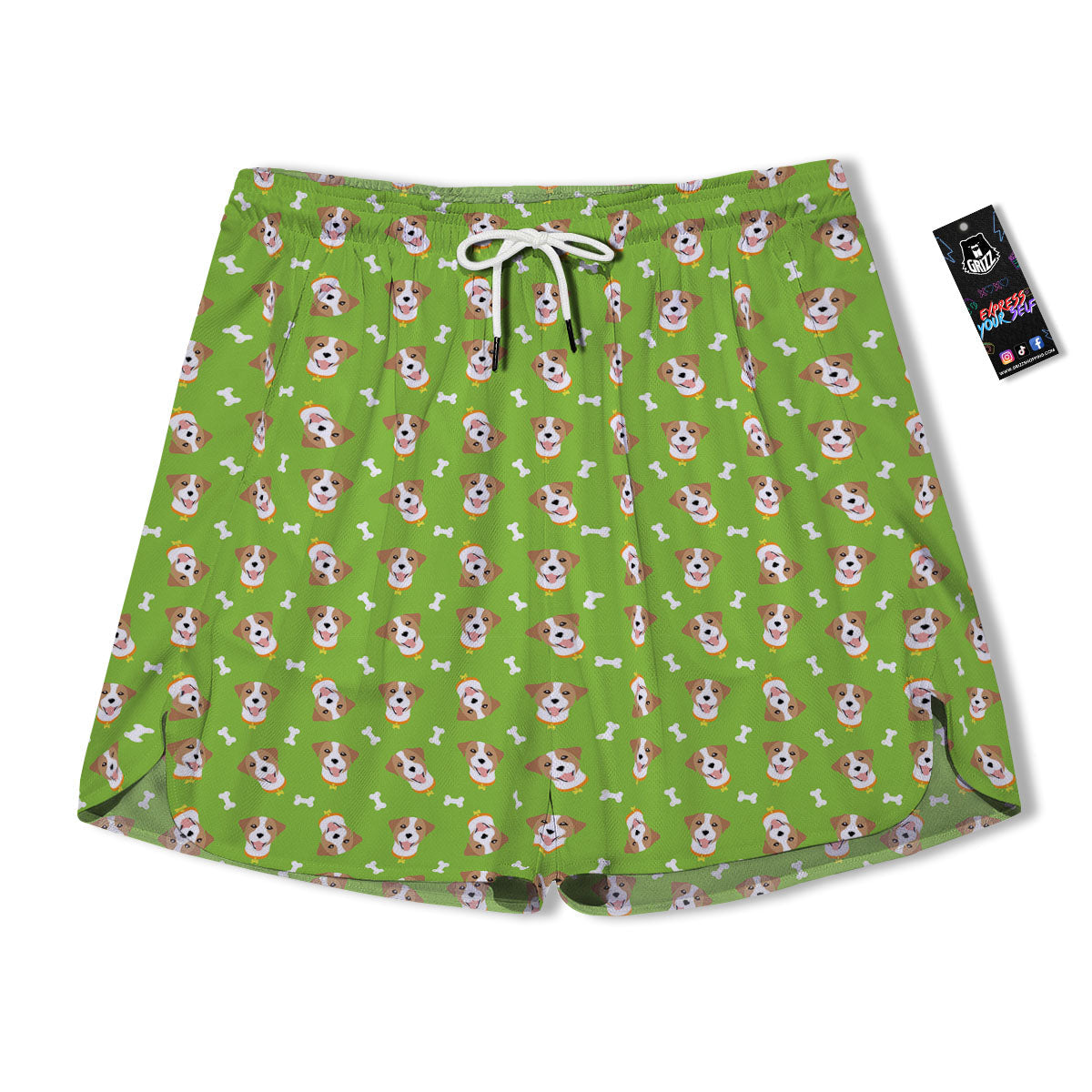 Jack Russell Terrier Happy Print Pattern Men's Running Shorts-grizzshop