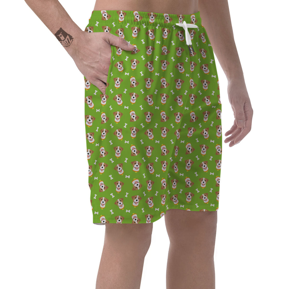 Jack Russell Terrier Happy Print Pattern Men's Shorts-grizzshop