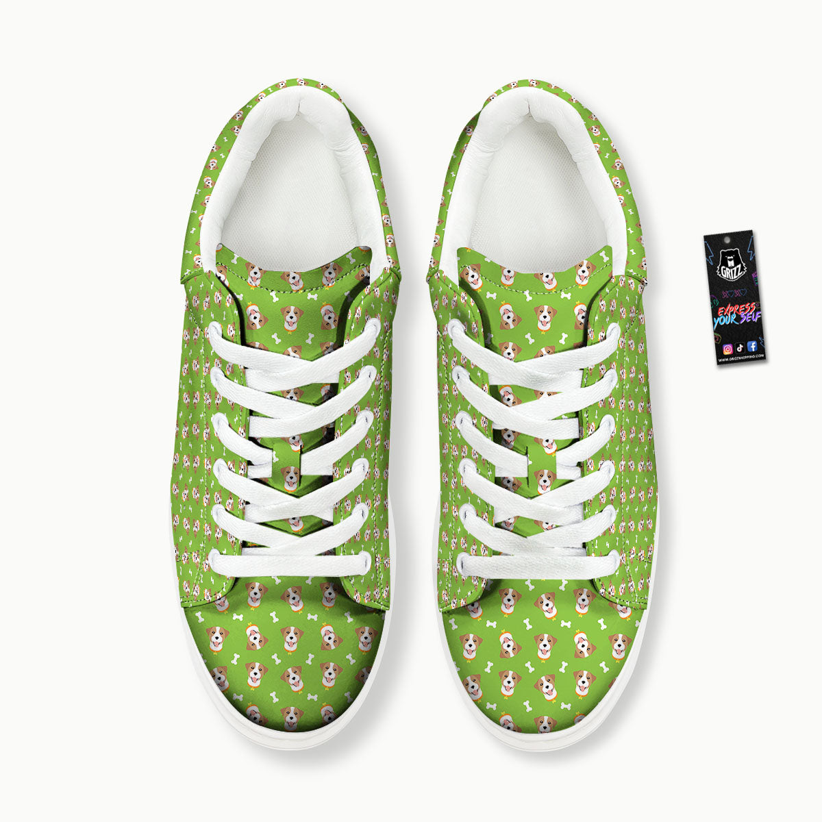 Jack Russell Terrier Happy Print Pattern Platform Shoes-grizzshop