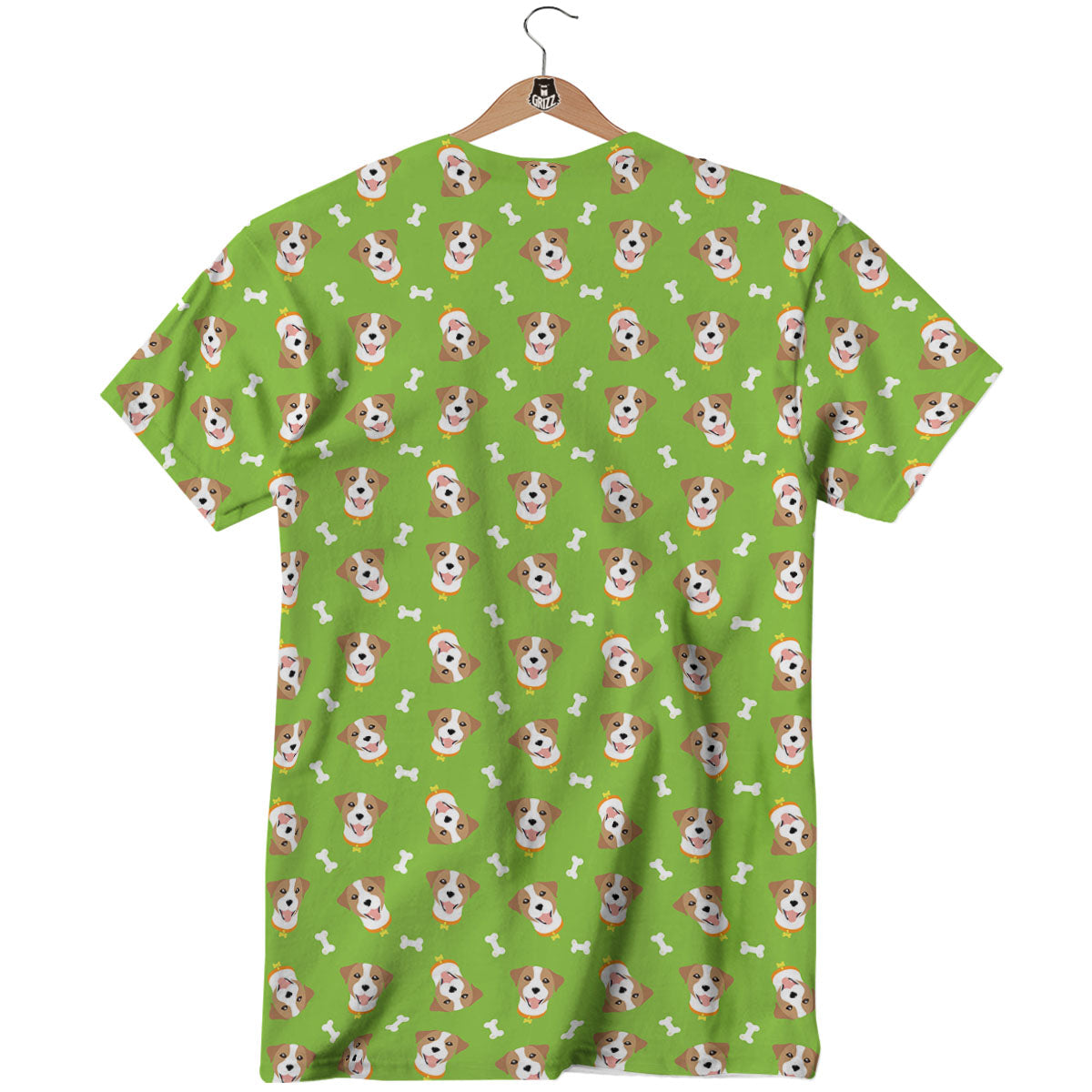 Jack Russell Terrier Happy Print Pattern T-Shirt-grizzshop