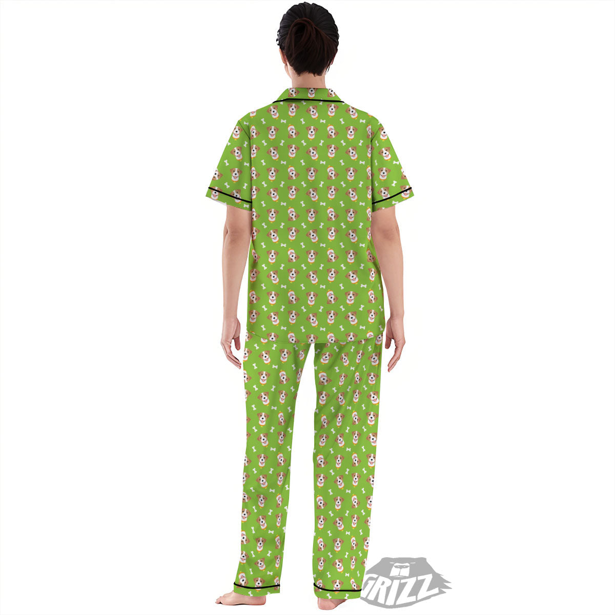 Jack Russell Terrier Happy Print Pattern Women's Pajamas Set-grizzshop
