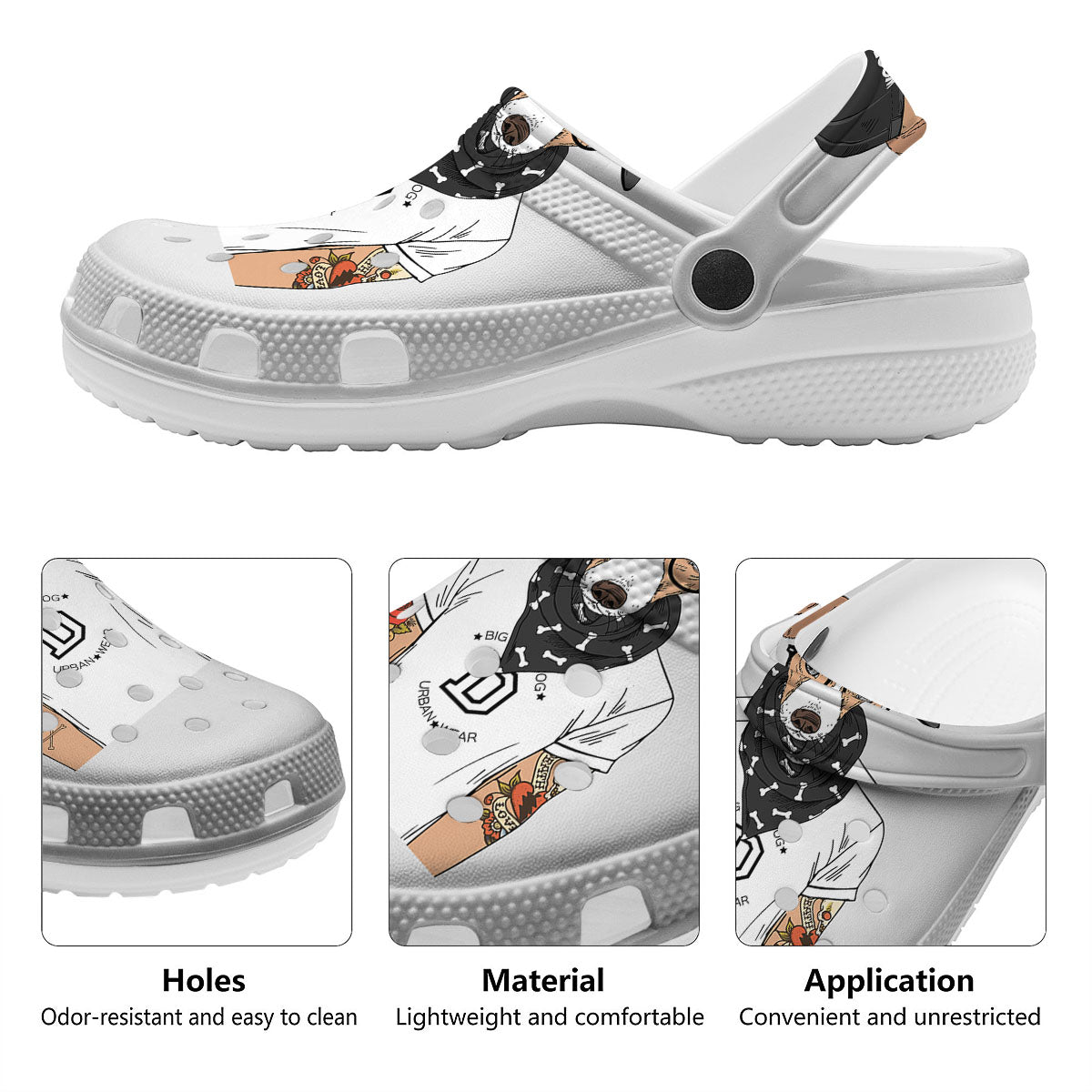 Jack Russell Terrier Hipster Print Clog-grizzshop