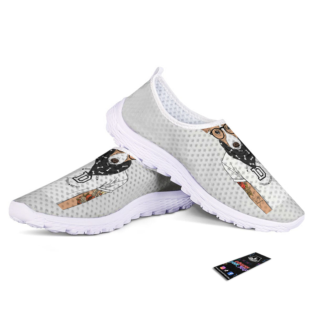 Jack Russell Terrier Hipster Print Nurse Shoes-grizzshop