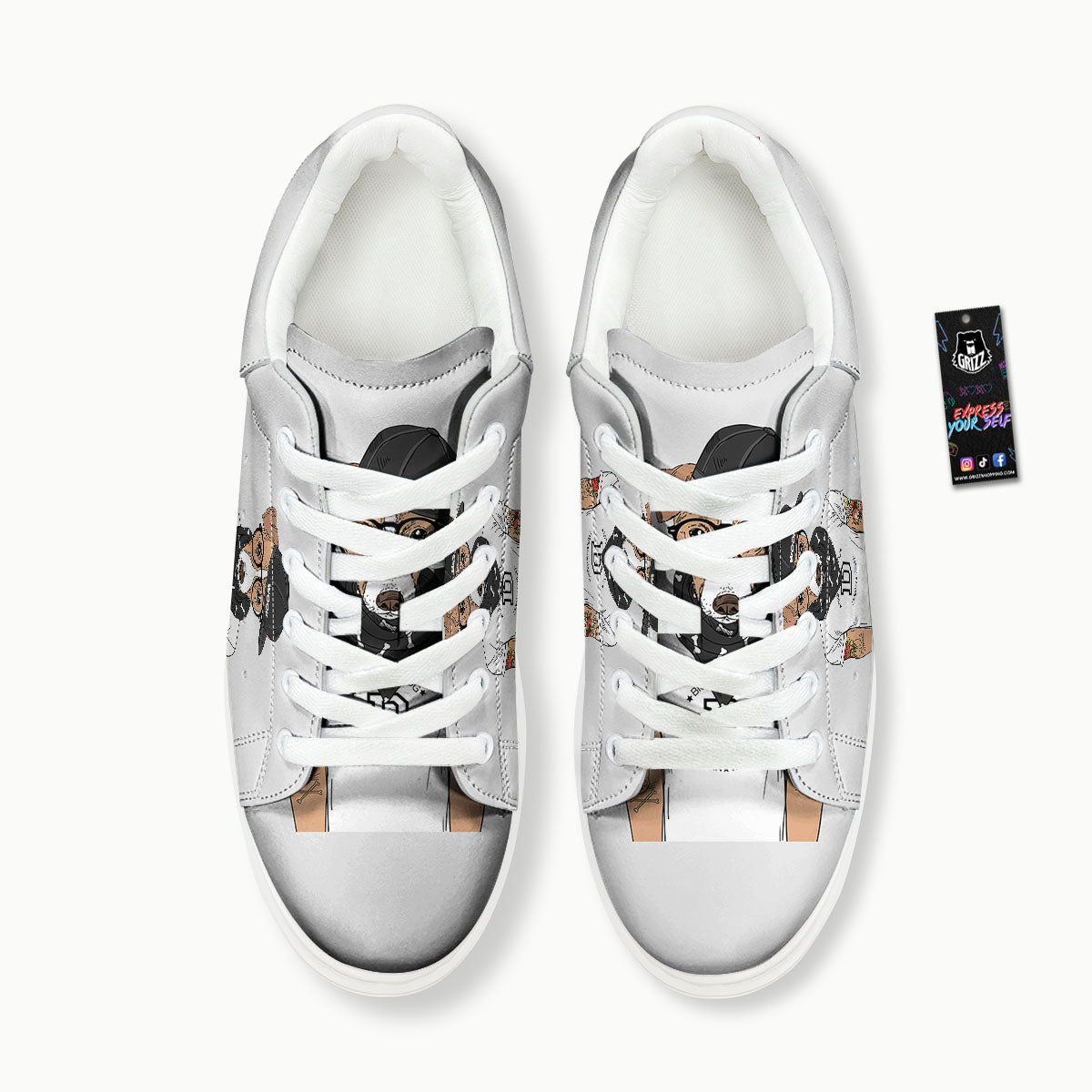 Jack Russell Terrier Hipster Print Platform Shoes-grizzshop