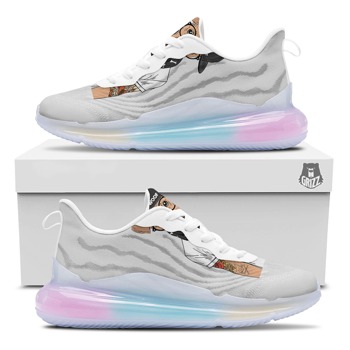 Jack Russell Terrier Hipster Print Running Sneakers-grizzshop