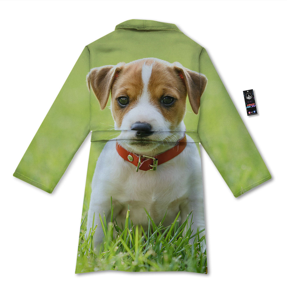 Jack Russell Terrier Little Print Bathrobe-grizzshop