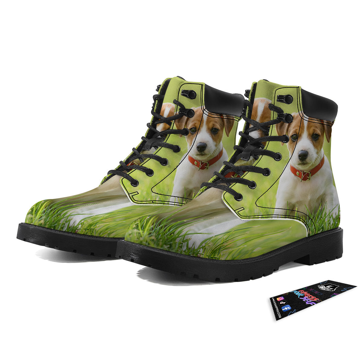 Jack Russell Terrier Little Print Boots-grizzshop