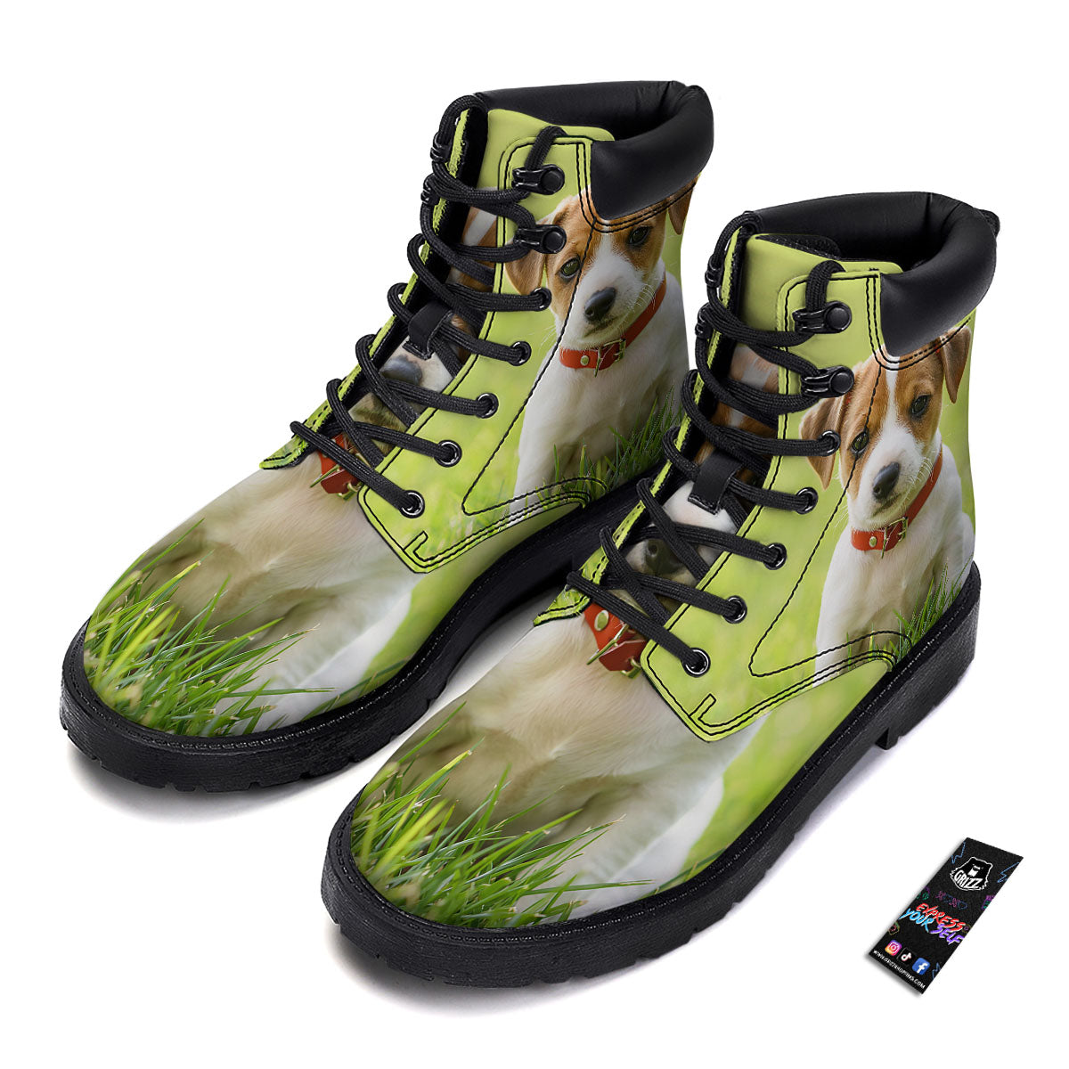 Jack Russell Terrier Little Print Boots-grizzshop
