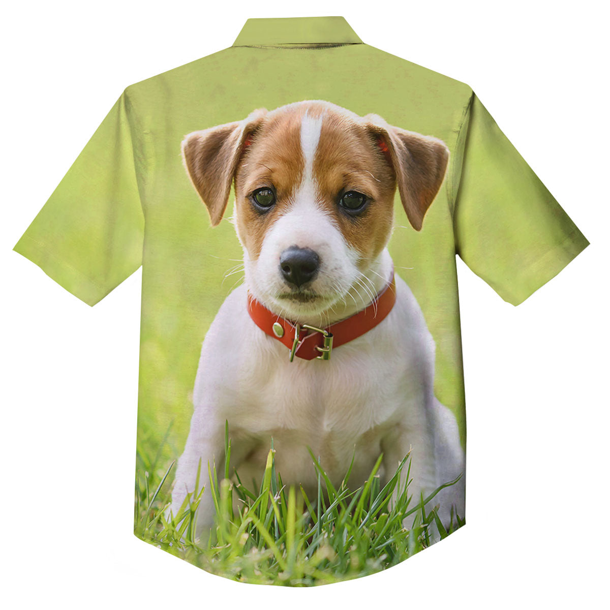 Jack Russell Terrier Little Print Button Up Shirt-grizzshop