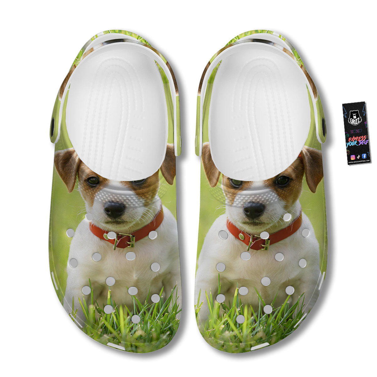 Jack Russell Terrier Little Print Clog-grizzshop