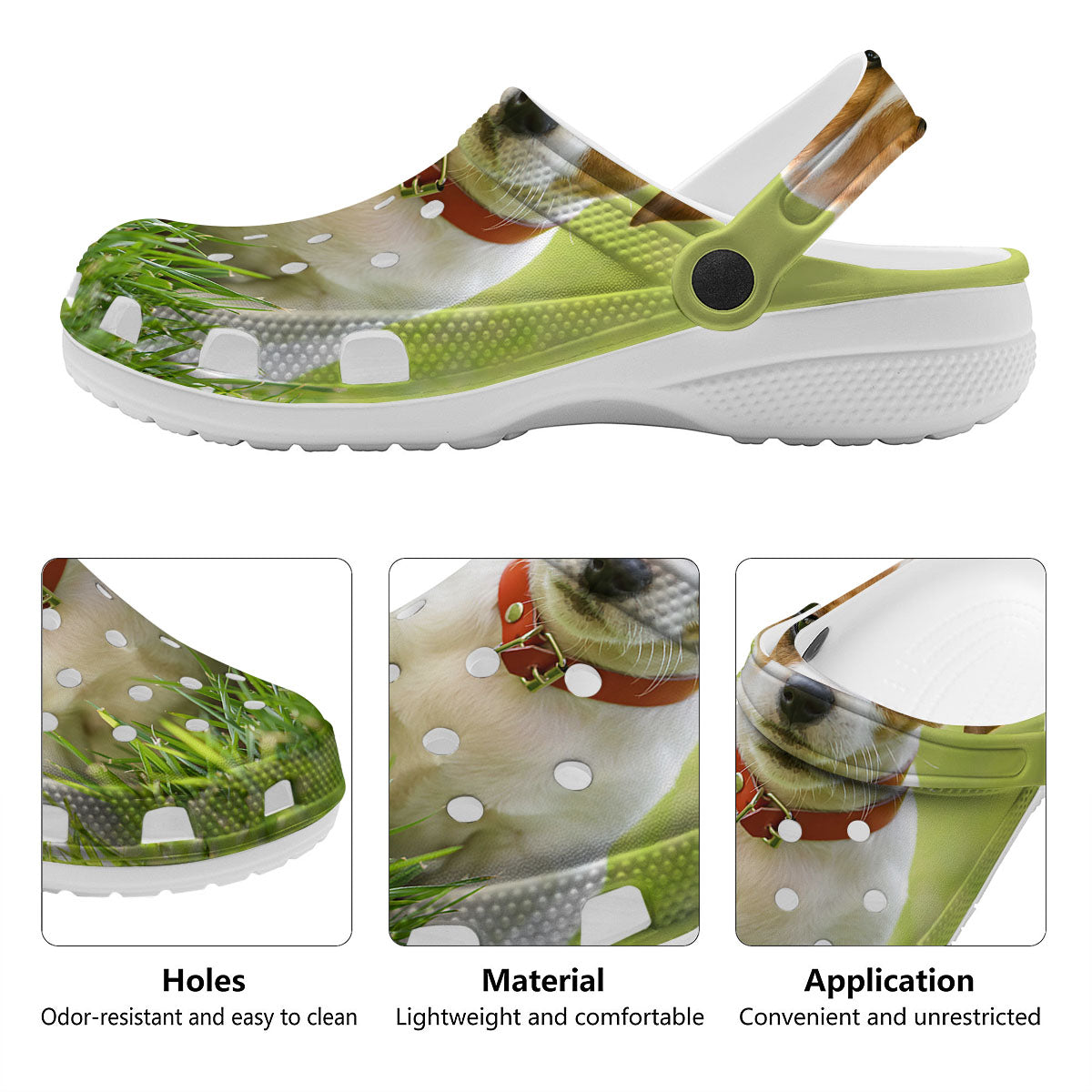 Jack Russell Terrier Little Print Clog-grizzshop