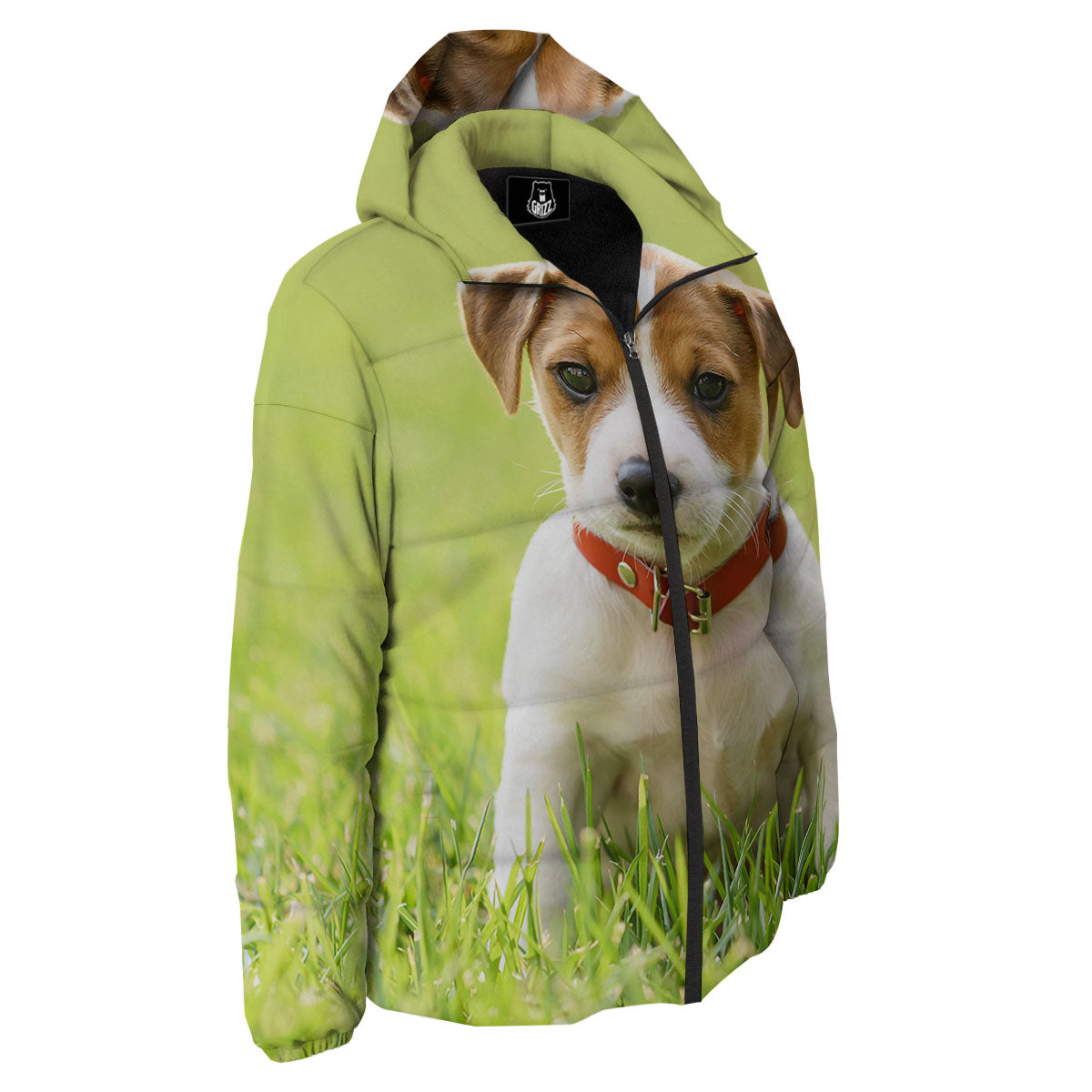 Jack Russell Terrier Little Print Down Jacket-grizzshop