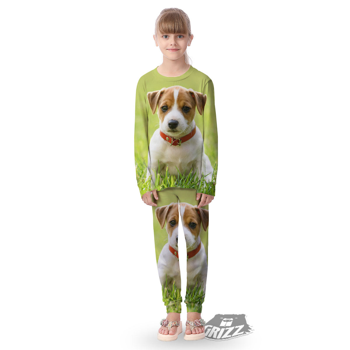 Jack Russell Terrier Little Print Kid's Pajamas-grizzshop