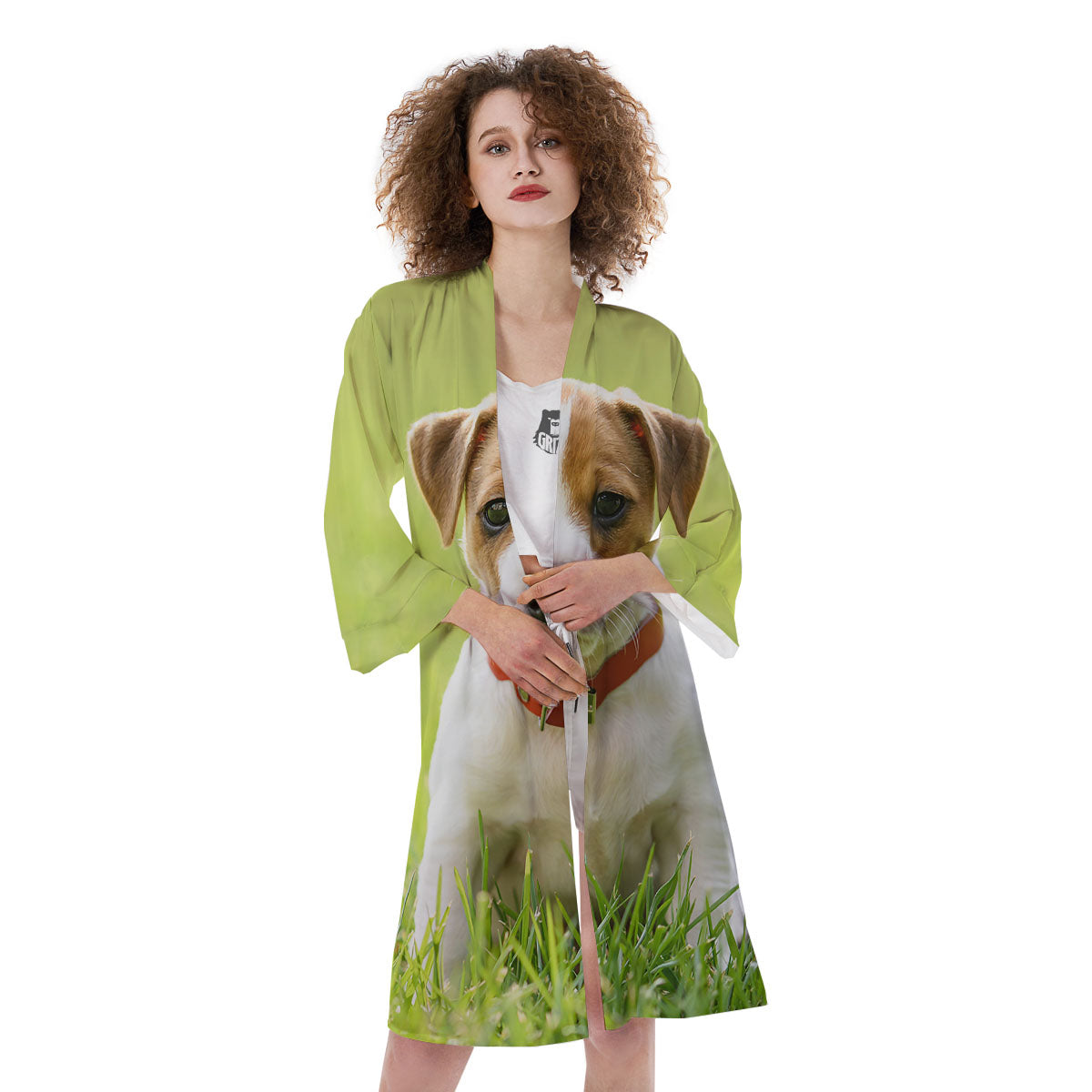 Jack Russell Terrier Little Print Kimono-grizzshop