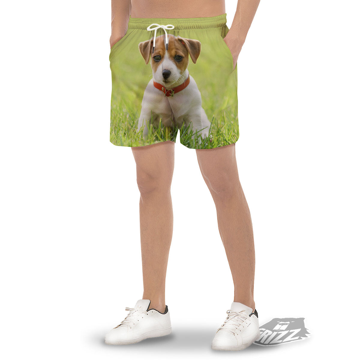Jack Russell Terrier Little Print Men's Gym Shorts-grizzshop
