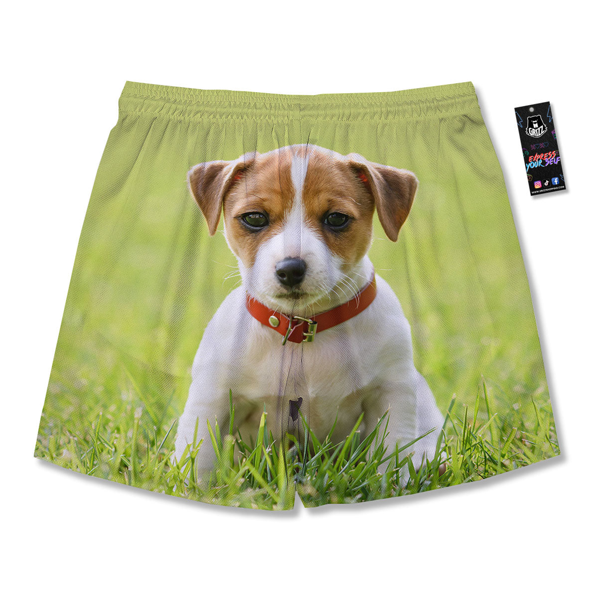 Jack Russell Terrier Little Print Men's Running Shorts-grizzshop