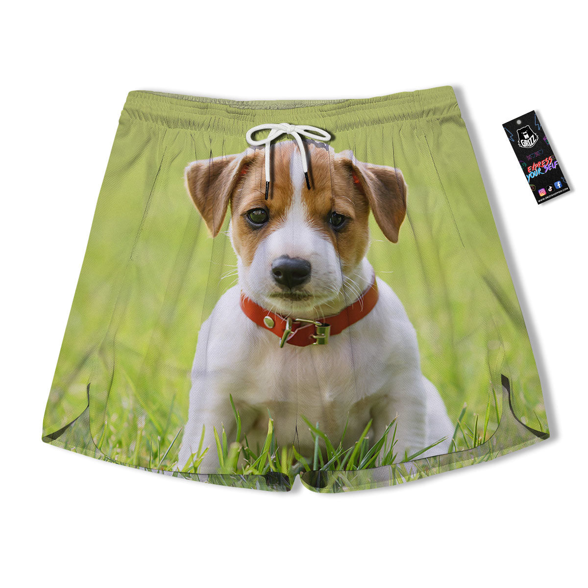 Jack Russell Terrier Little Print Men's Running Shorts-grizzshop