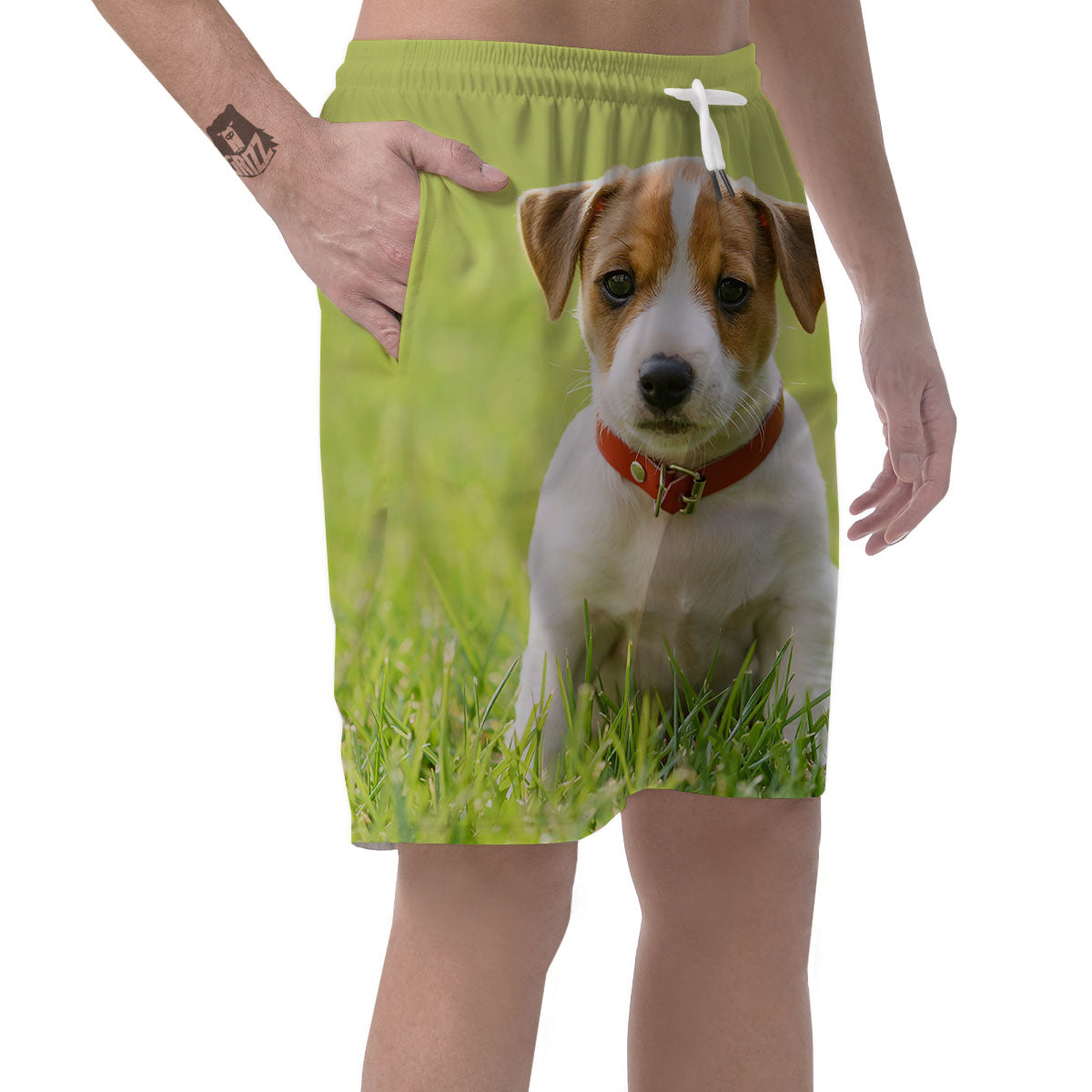 Jack Russell Terrier Little Print Men's Shorts-grizzshop