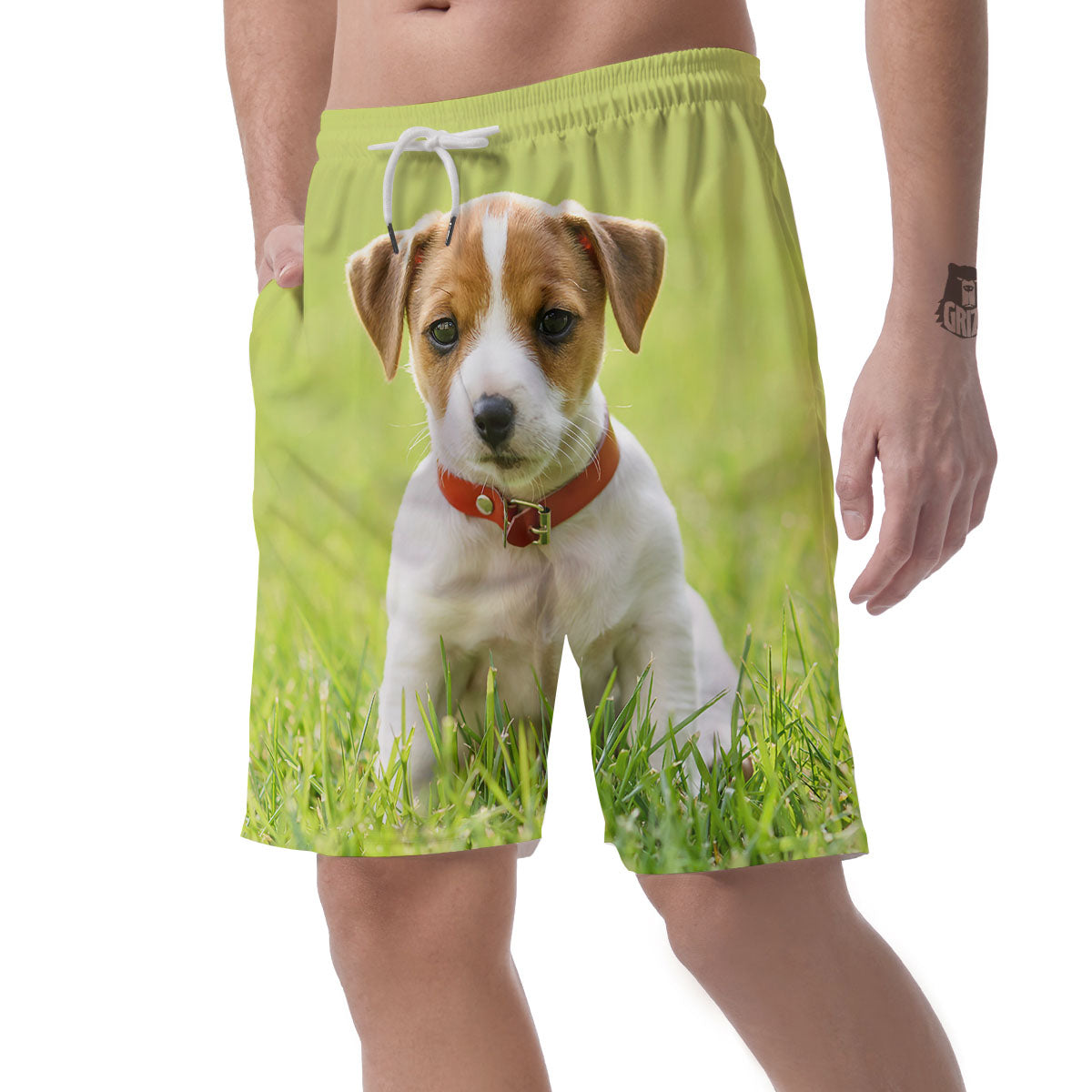 Jack Russell Terrier Little Print Men's Shorts-grizzshop