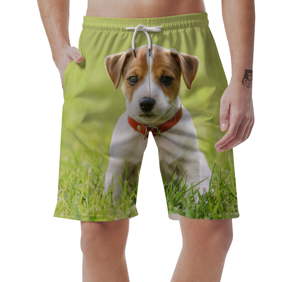 Jack Russell Terrier Little Print Men's Shorts-grizzshop