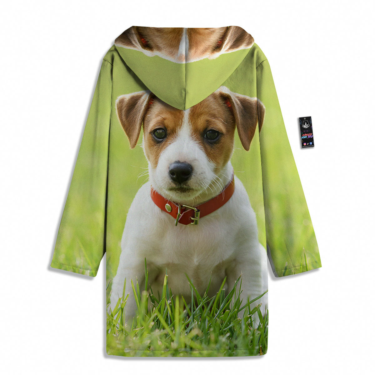 Jack Russell Terrier Little Print Men's Windbreaker Jacket-grizzshop