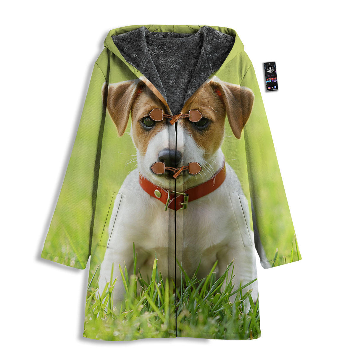 Jack Russell Terrier Little Print Men's Windbreaker Jacket-grizzshop