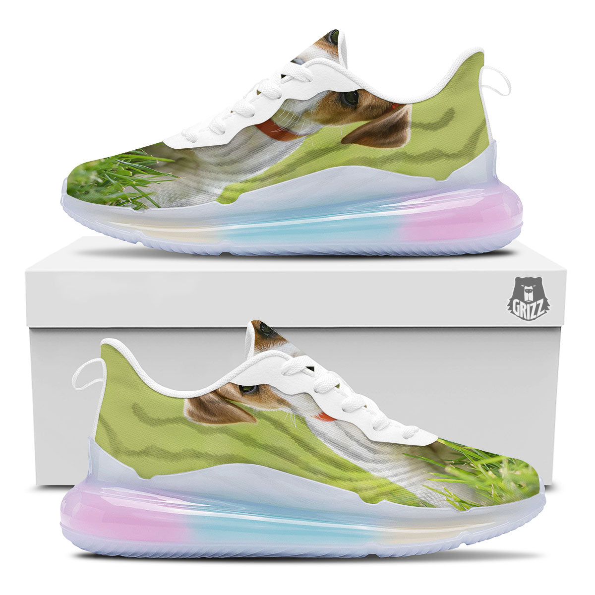 Jack Russell Terrier Little Print Running Sneakers-grizzshop