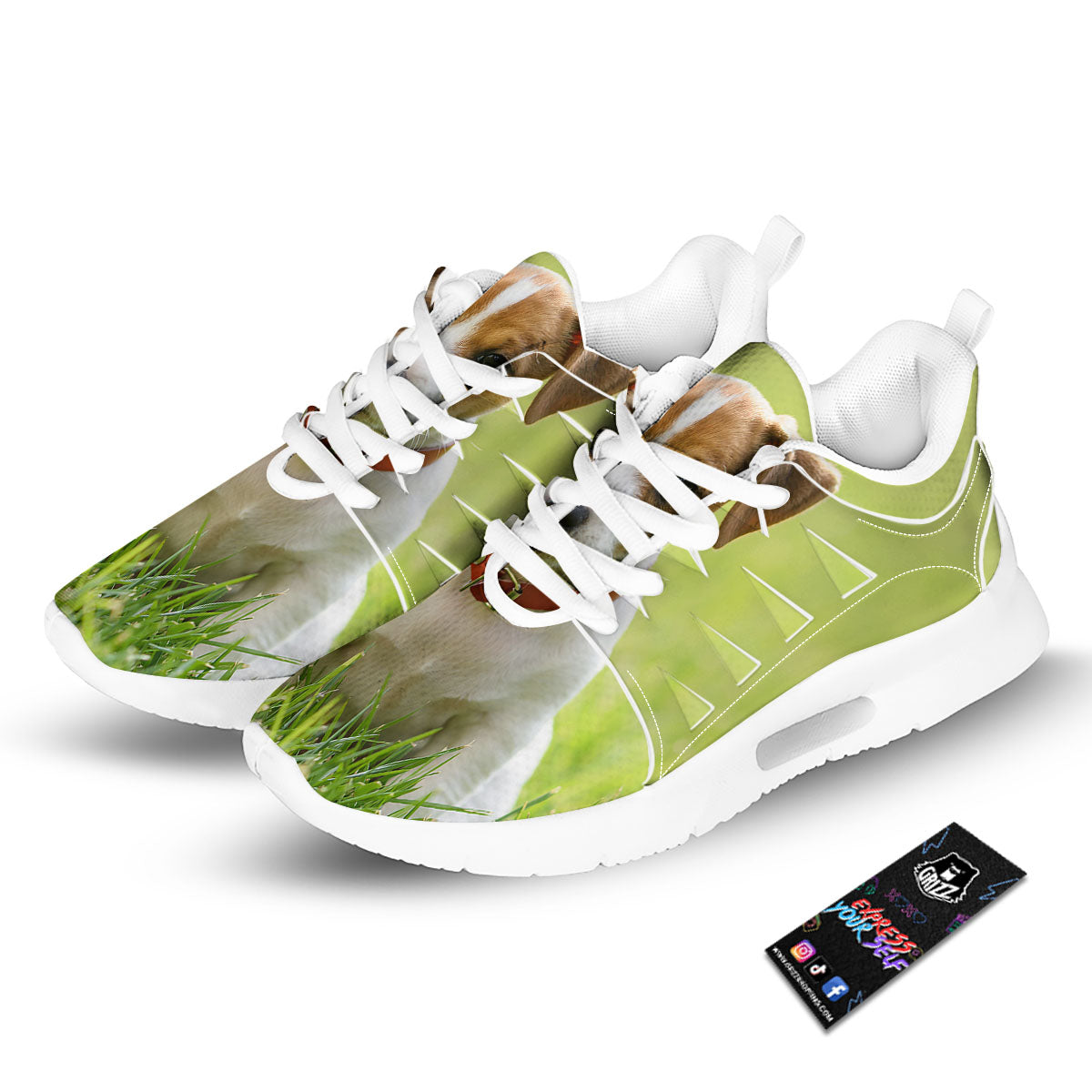 Jack Russell Terrier Little Print Tennis Shoes-grizzshop