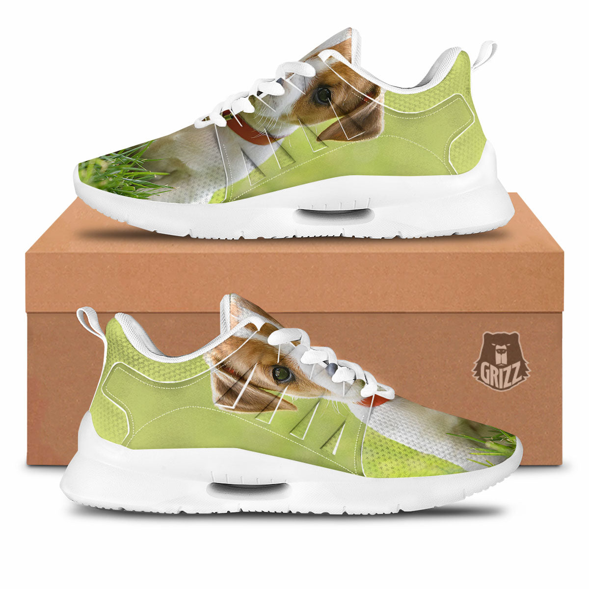 Jack Russell Terrier Little Print Tennis Shoes-grizzshop