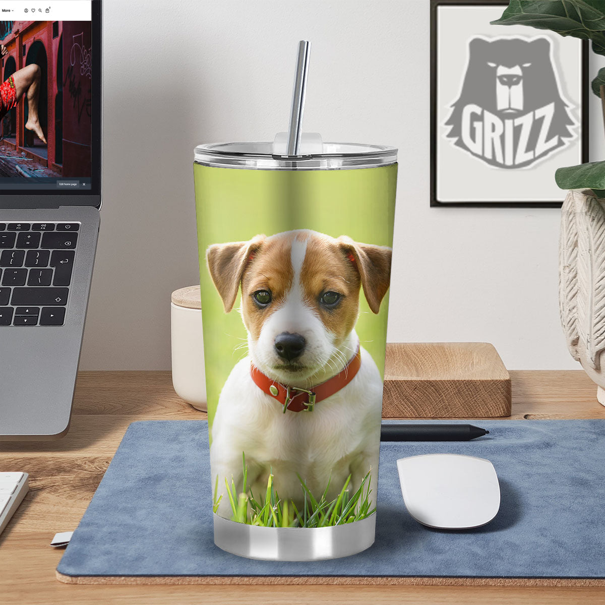 Jack Russell Terrier Little Print Tumbler-grizzshop