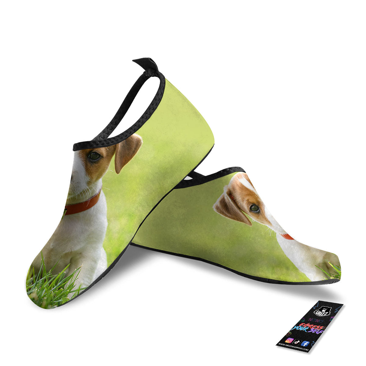 Jack Russell Terrier Little Print Water Shoes-grizzshop