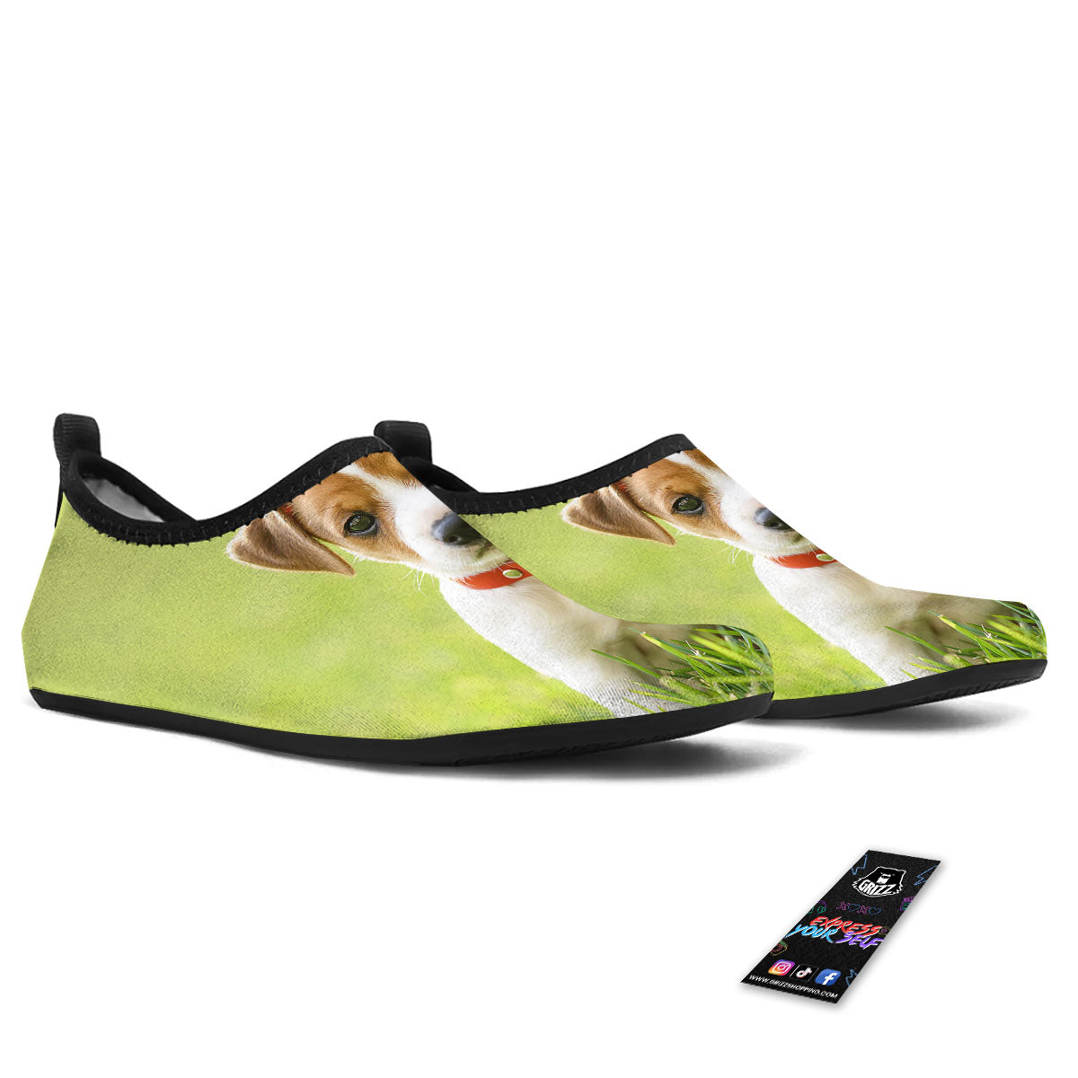 Jack Russell Terrier Little Print Water Shoes-grizzshop
