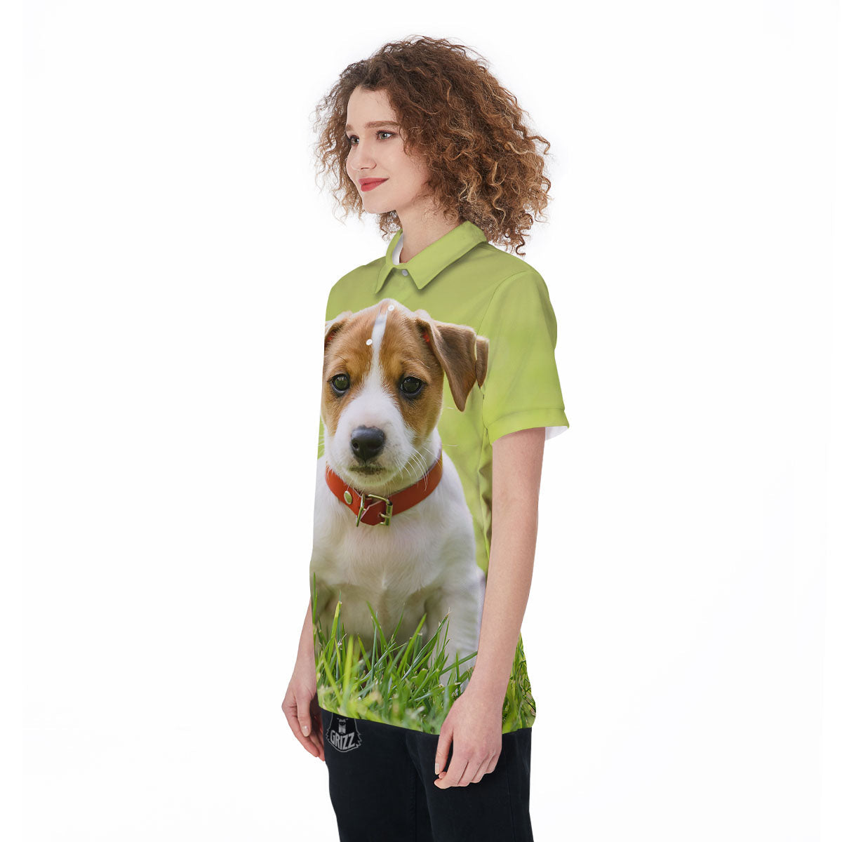Jack Russell Terrier Little Print Women's Golf Shirts-grizzshop