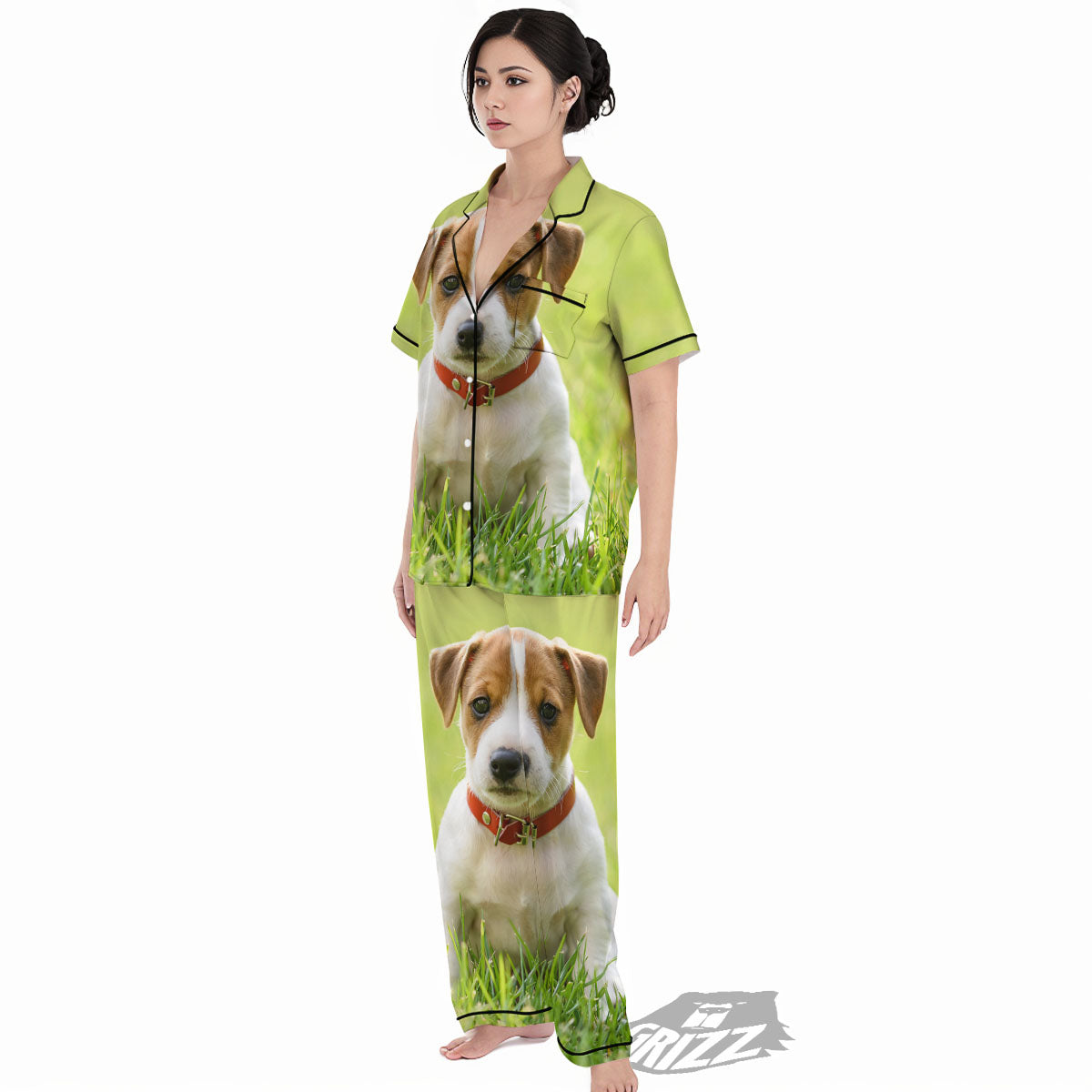Jack Russell Terrier Little Print Women's Pajamas Set-grizzshop