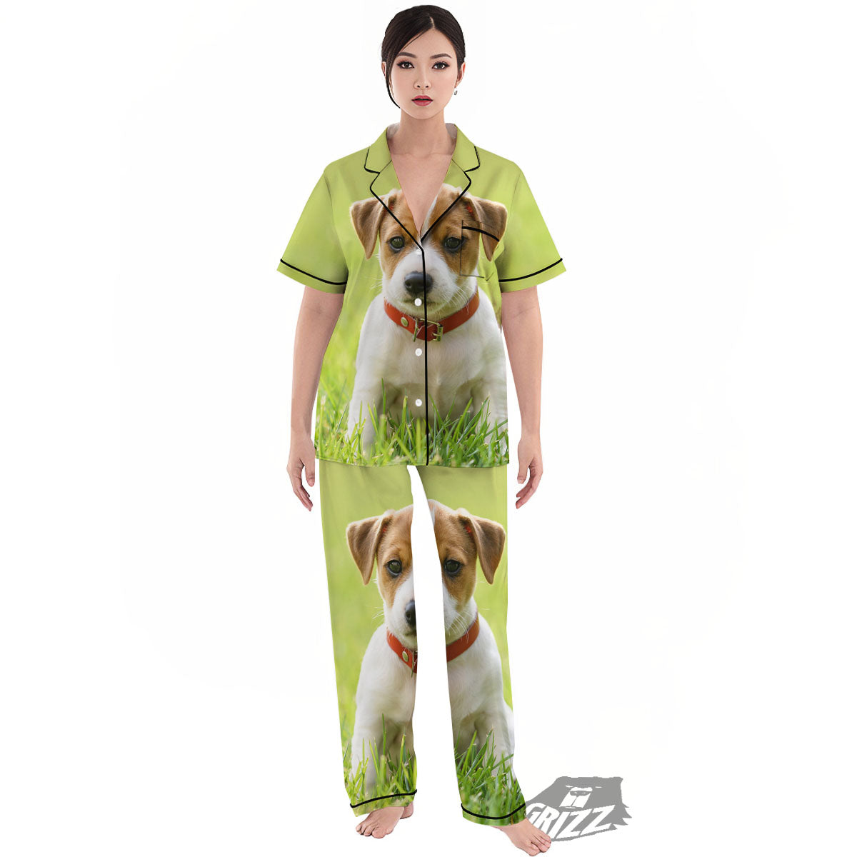 Jack Russell Terrier Little Print Women's Pajamas Set-grizzshop