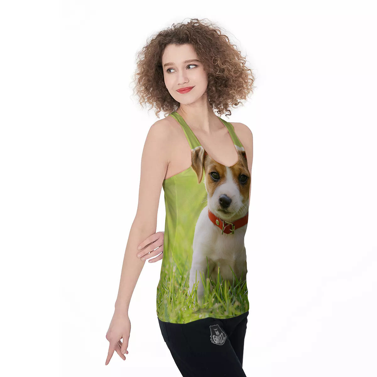 Jack Russell Terrier Little Print Women's Racerback Tank Top-grizzshop