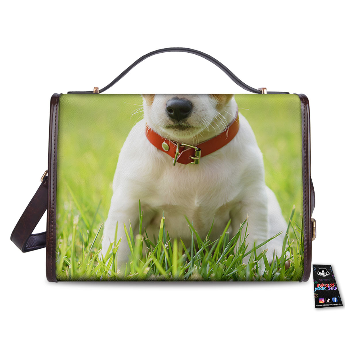 Jack Russell Terrier Little Print Women's Satchel Bag-grizzshop