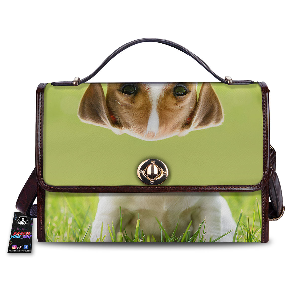 Jack Russell Terrier Little Print Women's Satchel Bag-grizzshop