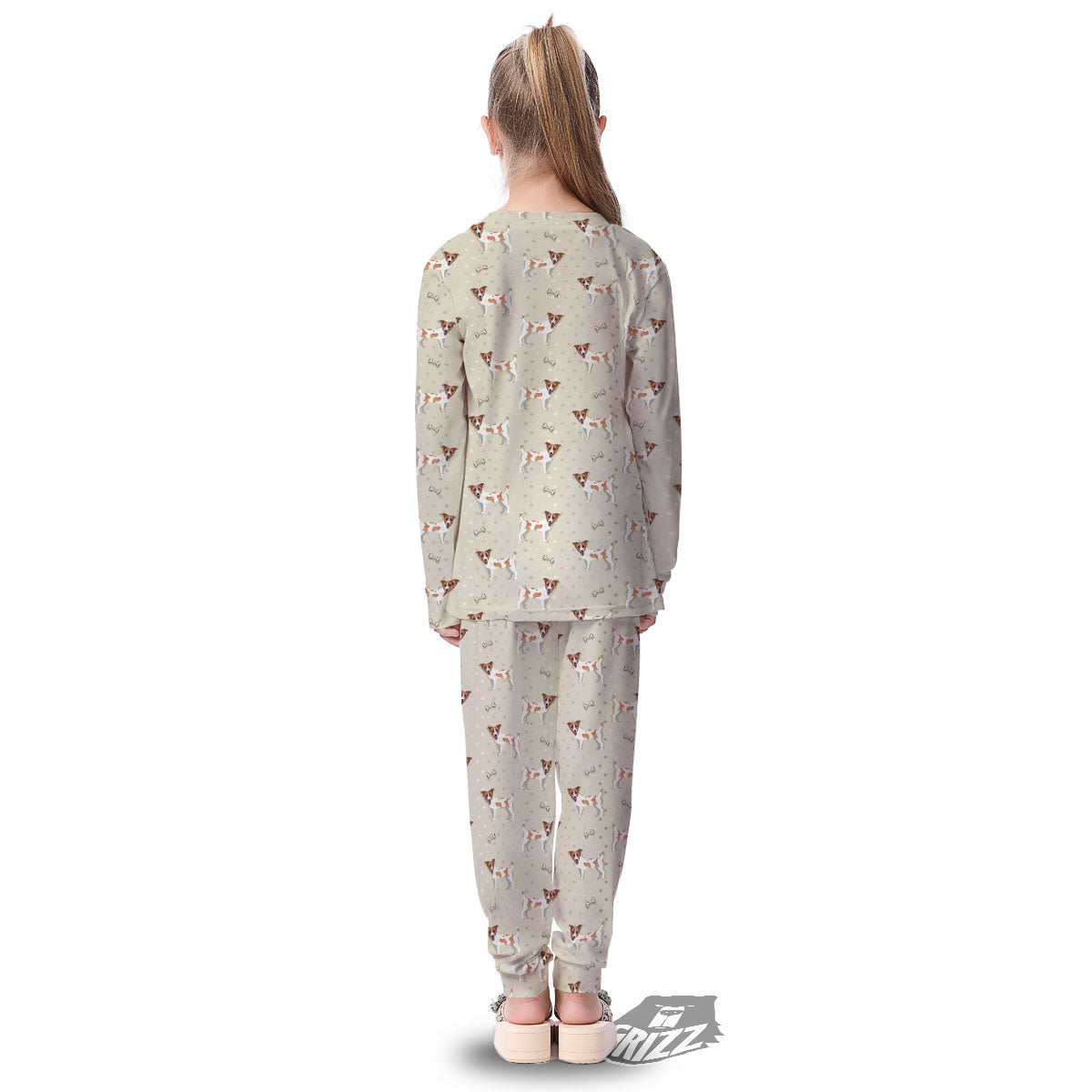 Jack Russell Terrier Polka Dot Print Pattern Kid's Pajamas-grizzshop