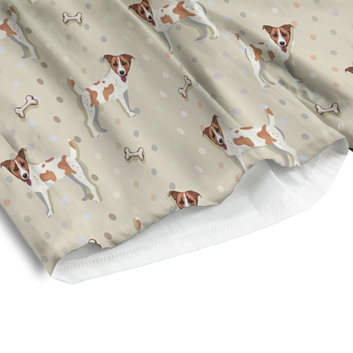 Jack Russell Terrier Polka Dot Print Pattern Men's Athletic Shorts