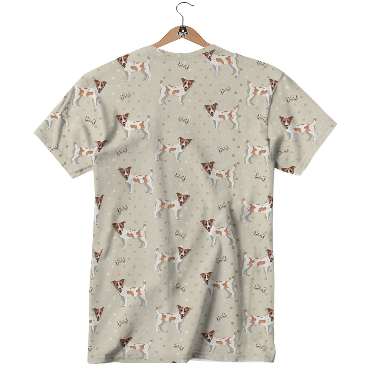 Jack Russell Terrier Polka Dot Print Pattern T-Shirt-grizzshop