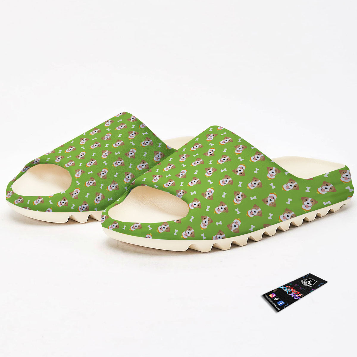 Jack Russell Terrier Happy Print Pattern Sandals-grizzshop