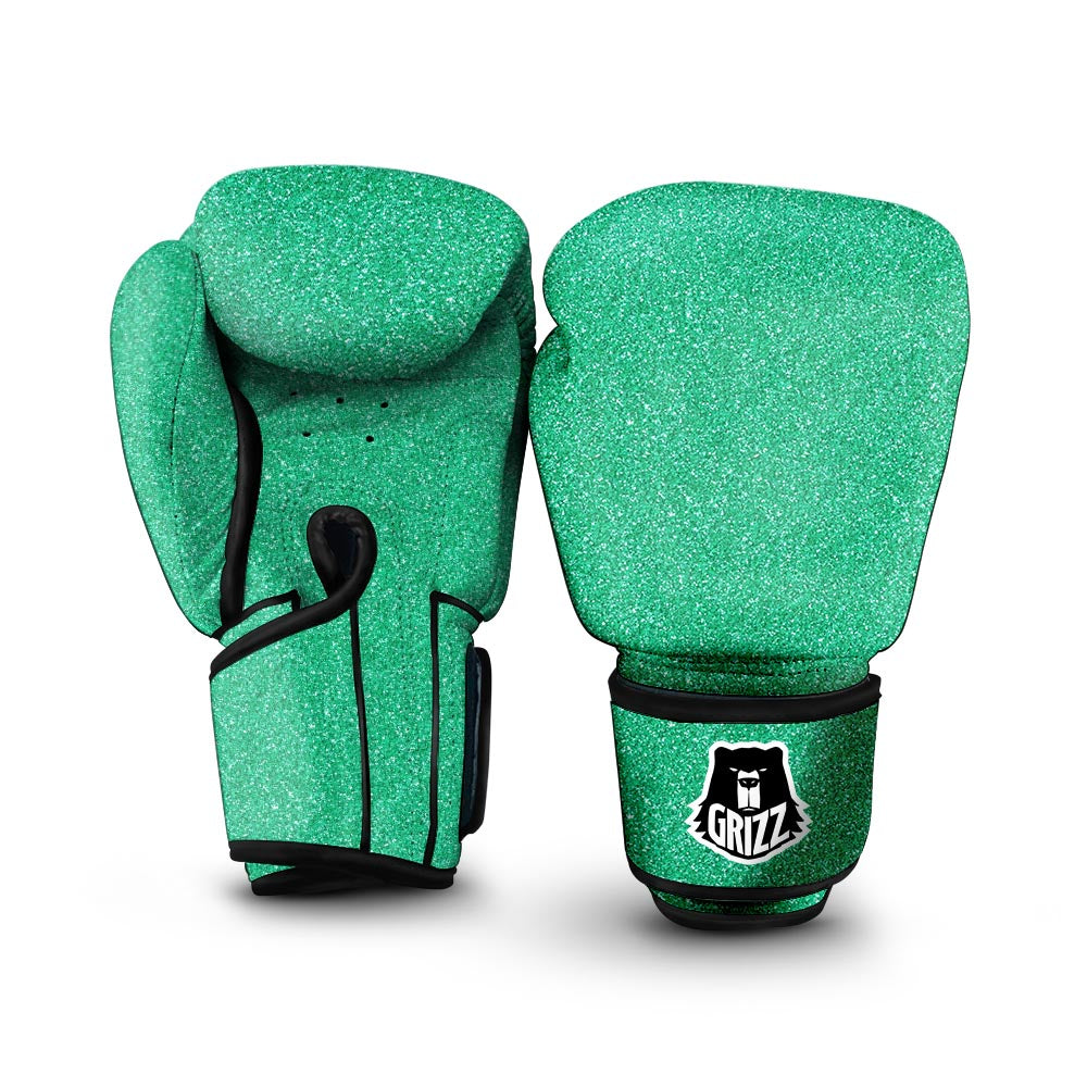 Jade Glitter Artwork Print Boxing Gloves-grizzshop