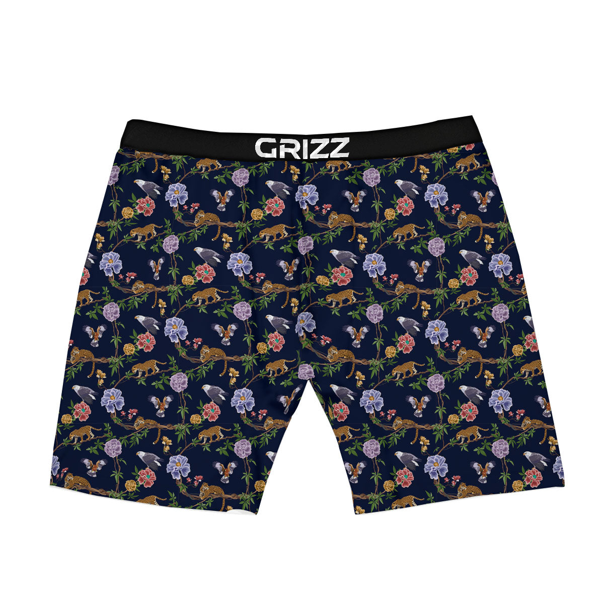 Jaguar And Eagle Print Pattern Boxer Briefs-grizzshop