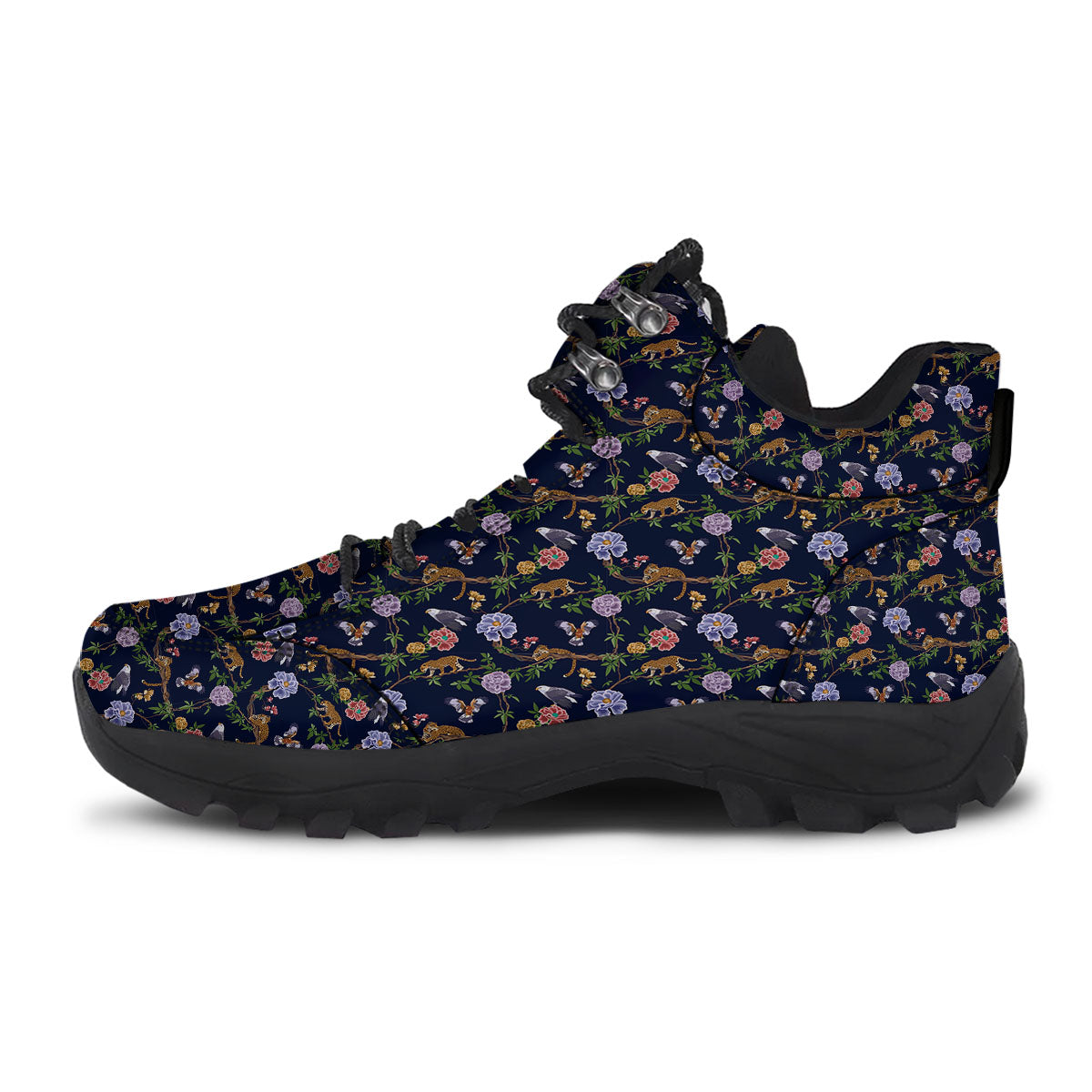 Jaguar And Eagle Print Pattern Hiking Shoes-grizzshop