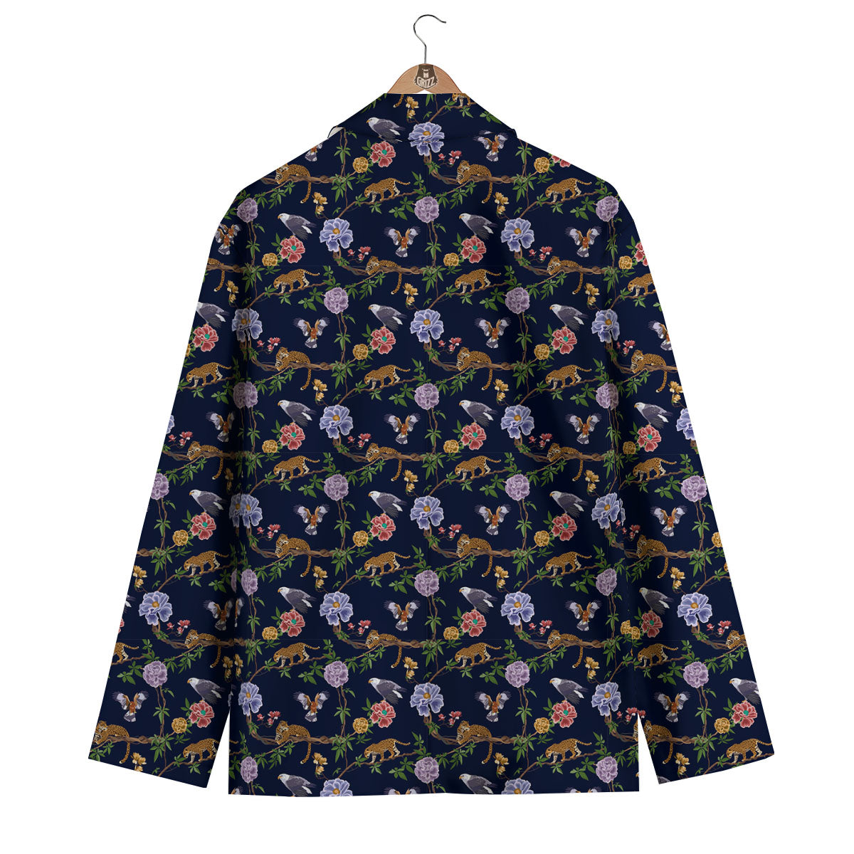 Jaguar And Eagle Print Pattern Men's Blazer-grizzshop