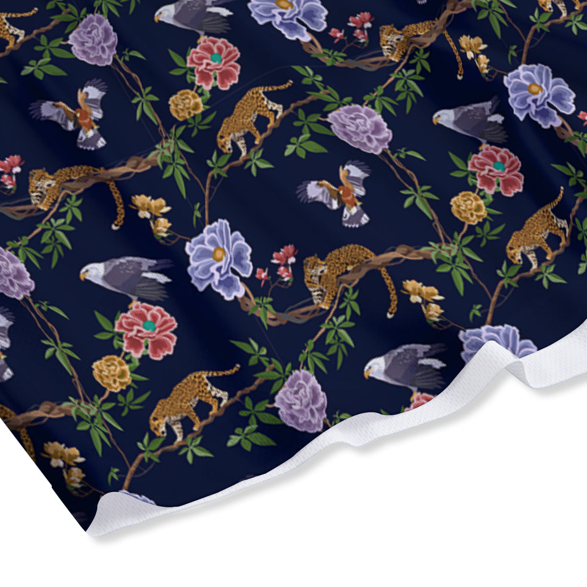 Jaguar And Eagle Print Pattern Mesh Shorts