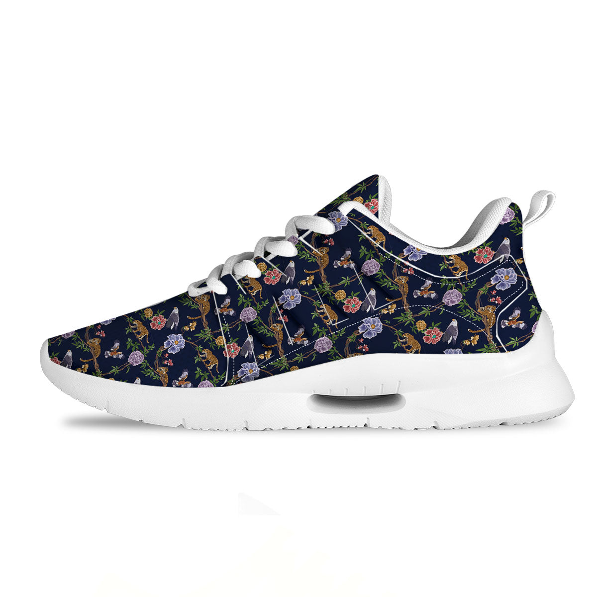 Jaguar And Eagle Print Pattern Tennis Shoes-grizzshop